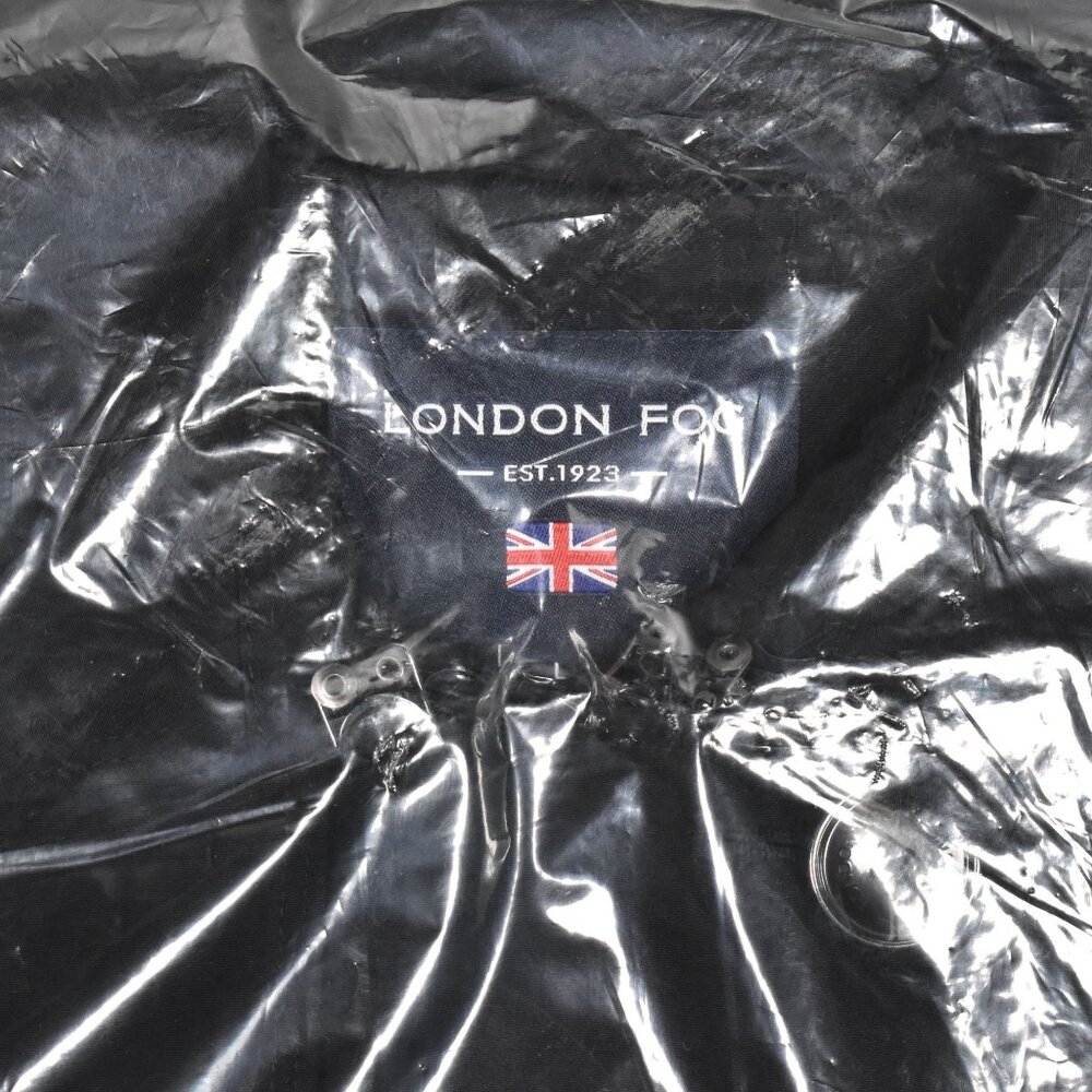 London Fog Women's Double Breasted Trench Coat w/ Belt Black Large L NEW - Picture 9 of 11